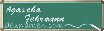 Agascha Fehrmann Visitenkarte